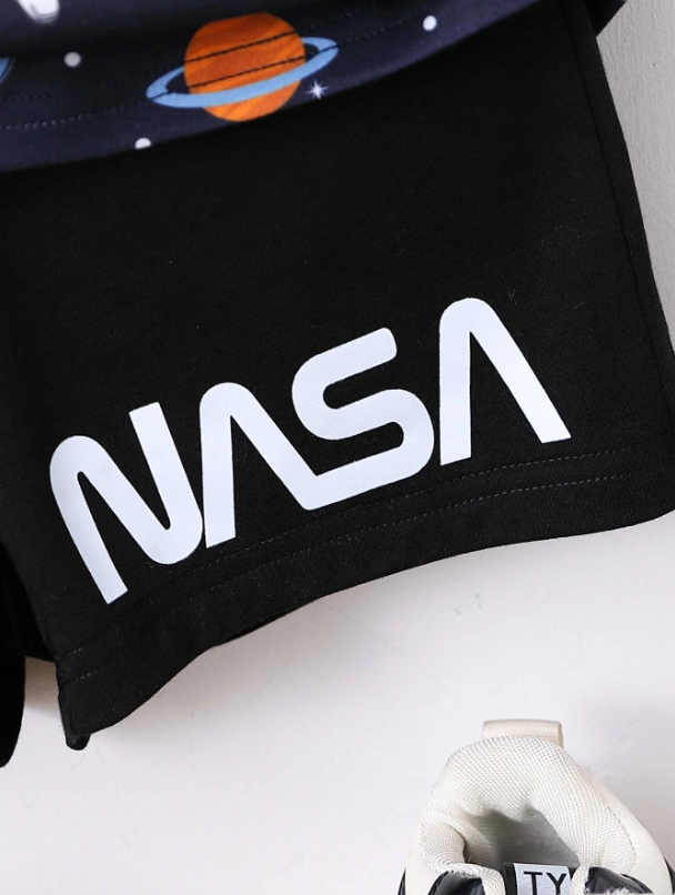 Nasa Space Printed Clothing Co-ord Set For Boys