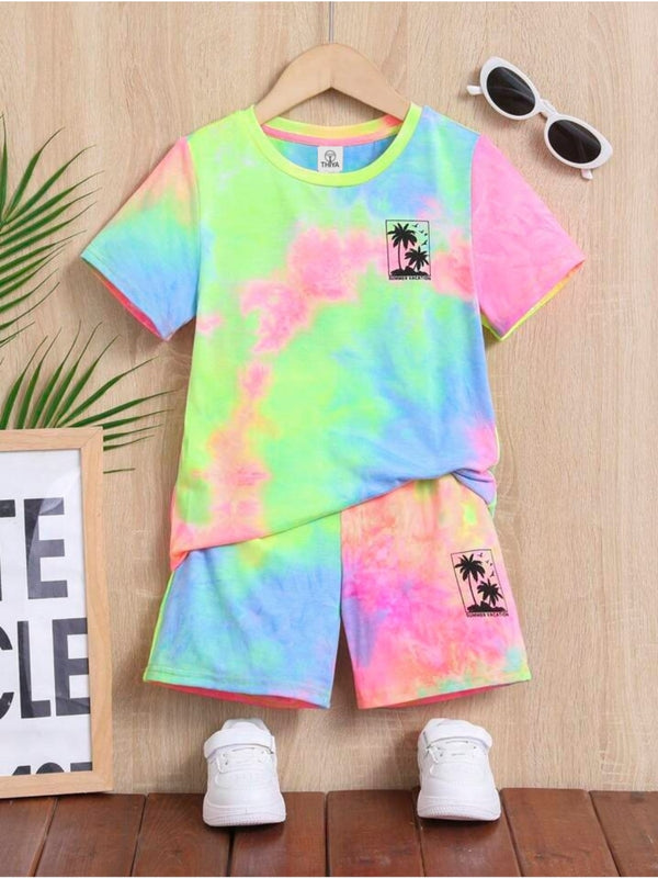 Tye n Dye Printed Clothing Co-ord Set For Boys