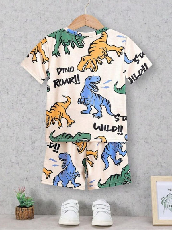 Dinosaur Printed Clothing Co-ord Set For Boys