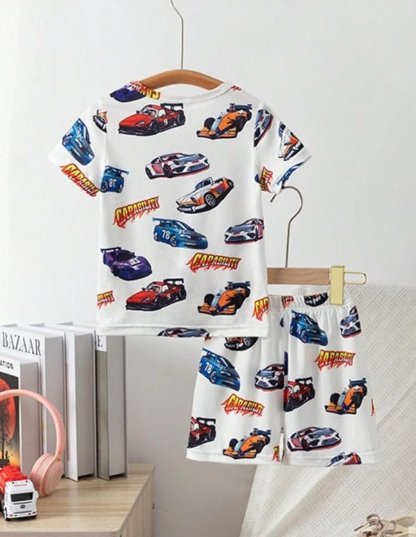 Cars Printed Clothing Co-ord Set For Boys