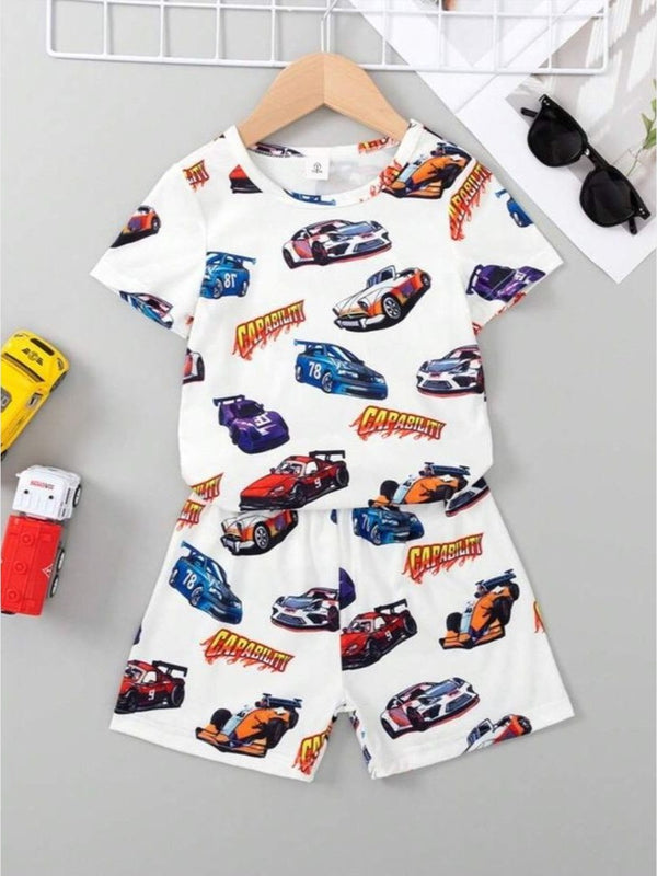 Cars Printed Clothing Co-ord Set For Boys