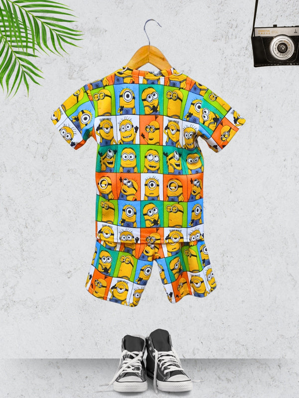 Minions Printed Clothing Co-ord Set For Boys