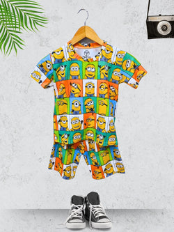 Minions Printed Clothing Co-ord Set For Boys