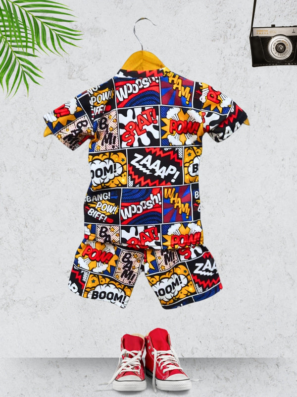 Boom Printed Clothing Co-ord Set For Boys