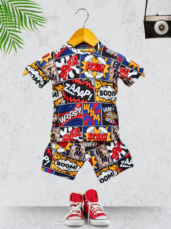 Boom Printed Clothing Co-ord Set For Boys