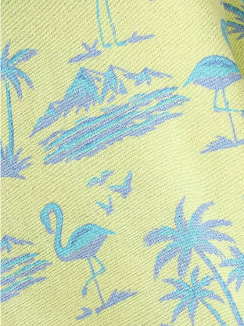 Tropical Yellow Printed Shirts For Boys